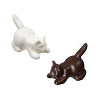 Genuine LEGO 2x Pet Cat Animal Brown & White Crouching Kitten 6251 Harry Potter