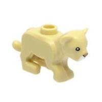 Genuine LEGO Tan Lion Baby Panther Cub Cat Wild Animal Minifigure 77307pb01