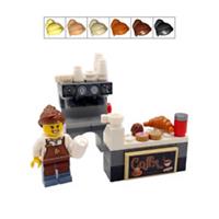 Genuine LEGO Barista Gift Female Minifigure Cafe Coffee Shop Worker Mothers Day