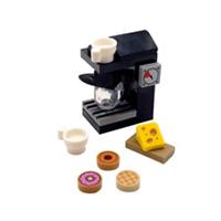 Genuine LEGO Minifigure Food Coffee Machine & Cups & Donuts Kitchen Furniture