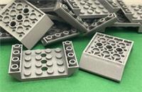 LEGO Slope, 4 x 6 45 Double Inverted, Dark Grey, No. 30283, 60219 / 6 Pieces