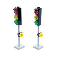 Genuine LEGO 2x Traffic Lights Signals Street Road Pelican Crossing Train City