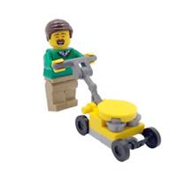 Genuine LEGO Gardening Gift Dad Mowing Lawn Mower & Male Minifigure Fathers Day