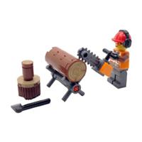 Genuine LEGO Lumberjack Gift Logger Minifigure Tree Surgeon Fathers Day