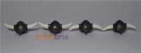 4x Lego Viking Helmets + Horns 53450 Pearl Dark Grey for Minifigures NEW 6391821