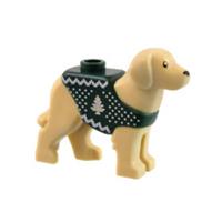 Genuine LEGO Christmas Pet Labrador Golden Retriever Dog Minifigure 105143pb04