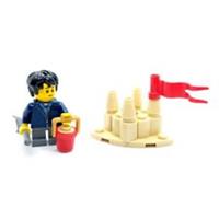 LEGO City Beach Sand Castle & School Boy Kid Child Minifigure Bucket Spade