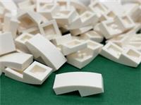 LEGO Sloped Brick / 1 x 2, White, Part No. 11477, 17134 / 50 Pieces