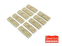 LEGO 10x Wood Grain Dark Tan Tile 1 x 3 P/N 63864pb133 NEW
