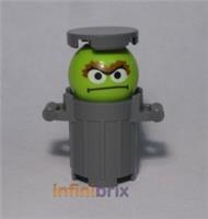 Lego Oscar the Grouch Minifigure from set 21324 Sesame Street NEW idea078