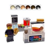 Genuine LEGO Fish & Chip Shop Gift Male Takeaway Worker Minifigure Fathers Day