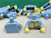 LEGO Minifigure Torso With Hawaiian Shirt, Tourist From Robo Attack - 10 Pieces