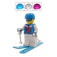 Genuine LEGO Female Skier Gift Minifigure Skis & Ski Sticks Sports Mothers Day
