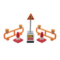 Genuine LEGO City Road Highway Construction Signs + Barriers & Traffic Cones