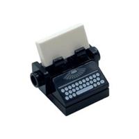 Genuine LEGO Retro Typewriter With Paper Minifigure Scale Furniture Accessory