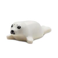 Genuine LEGO Baby Seal Pup Wild Animal White Minifigure Arctic Ocean 3399pb01