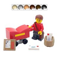 Genuine LEGO Postman Gift Post Worker Mail Man Postie Minifigure Fathers Day