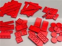 LEGO Smooth Tiles Dark Red, Red 1x2 1x3 1x4 1x6 1x8 2x2 2x4 Wall, 10 Pieces