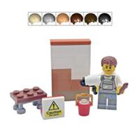 Genuine LEGO Painter Decorator Gift Male Minifigure Interior Designer