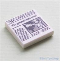 Lego Printed Tiles - The Lego News - The Greatest Hero Ever! - ID 37475 - NEW