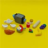 Genuine LEGO Minifigure Breakfast Food Toaster Tea Set Cooked & Bakery & Jam