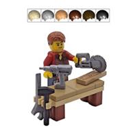 Genuine LEGO Carpenter Gift Joiner Minifigure & Tools Chippy Wood Fathers Day 2