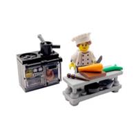 Genuine LEGO Chef Cook Gift Female Woman Minifigure Kitchen Oven Food