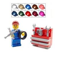 Genuine LEGO Car Mechanic Gift + Bench Male Man Minifigure Vehicle Garage