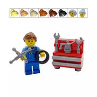 Genuine LEGO Car Mechanic Gift Female Woman Minifigure & Bench Garage