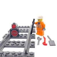 Genuine LEGO Railway Worker Gift Train Track Male Man Minifigure Rail Safety