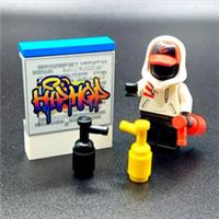 Genuine LEGO Graffiti Artist Gift Mysterious Hooded Urban Art Minifigure