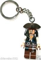 LEGO Captain Jack Sparrow Pirates of the Caribbean Minifigure Key Chain/Ring NEW