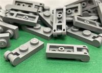 LEGO Plate, 1 x 2 With Handle (Closed Ends) Dark Grey, No. 60478 / 25 Pieces