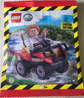 Lego Jurassic World Owen with Quad 122503 Paperbag BNIP (Minor Shelfwear)