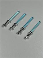 Lego Star Wars Custom Chrome Silver Hilt ~ Trans Light Blue Lightsaber X4 ~B1549