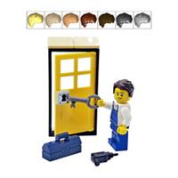 Genuine LEGO Locksmith Gift Male Man Minifigure With Door & Tools