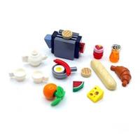 Genuine LEGO Minifigure Breakfast Food Toaster Tea Set Cooked & Bakery & Fruit