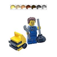 Genuine LEGO Plumber Gift Plunger & Toolbox Minifigure Gas Fitter Fathers Day