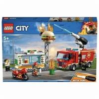 Lego 60214 City Burger Bar Fire Rescue Retired Set New Free Delivery