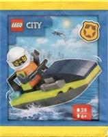 Lego City Policeman with Jetboat Paperbag 952408 BNIP (Minor shelfwear)