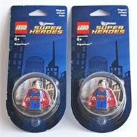 2 LEGO DC Superman Super Heroes Magnets Sealed Packs 850670