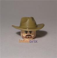 Lego Chief Jim Hopper Head + Hat from set 75810 for Stranger Things NEW
