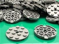 LEGO Plate 4 x 4 Round with Hole From Tower Bridge Set 10214 - 10 Pieces NEW