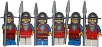 LEGO Castle Minifigures - LEGO Set of 6 Lion Knights with Helmets and Spears