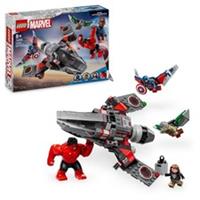 LEGO 76292 Marvel Captain America vs. Red Hulk Battle Set with 4 Super Hero M...
