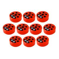 NEW LEGO Parts 10x Ladybug 1x1 Ladybird Minifigure Insect Tiles 98138pb177