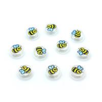 NEW LEGO Parts 10x Bumble Bees 1x1 Minifigure Animal Insect Tiles 98138pb186