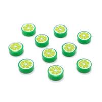 NEW LEGO Parts 10x Lime Fruit Slice 1x1 Minifigure Food Tiles 98138pb371