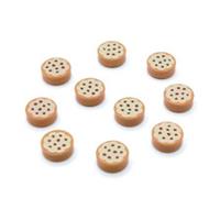 NEW LEGO Parts 10x Chocolate Cookie Biscuit 1x1 Minifigure Food Tile 35381pb014
