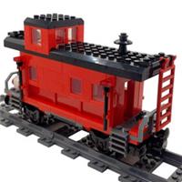 Made With LEGO Bricks Train Caboose Guard Luggage Wagon Carriage 60336 60198 B